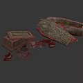 Ancient Historical Stone Sculpture Carving With Intricate Sarcophagus Design Detailed Engravings And Fragments