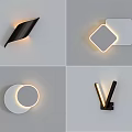Modern Wall Lamps With Various Geometric Shapes For Interior Decoration And Home Design
