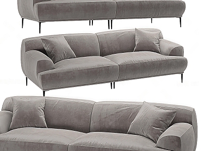 Modern double sofa multiplayer sofa model