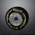 Car Tire Wheel with Pirelli Brand 555 Zero and Silver Hub Blue Center