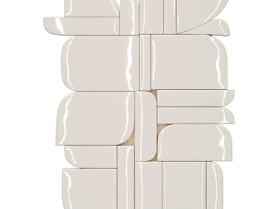 Modern Minimalist Stacked Stone Block Wall Decor With 3D Textured Design 3d model