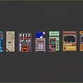 Colorful Miniature Computer Models Displaying Different Vintage Designs And Multiple Colors