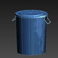 Modern bucket plastic bucket trash can 3d model