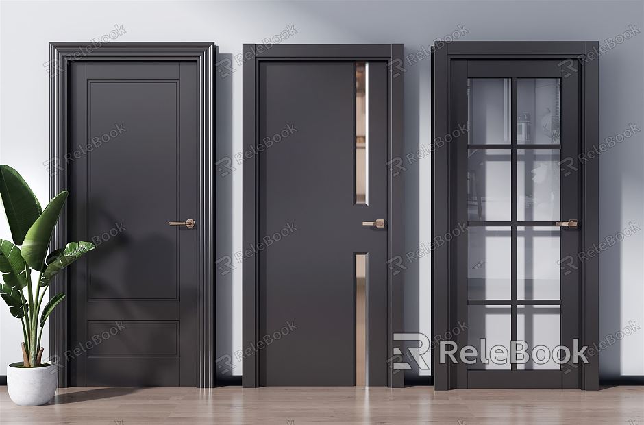 Modern swing door single door bedroom door model