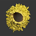 Eye Catching Golden Layered Crispy Food Tower With Flaky Stacked Structure