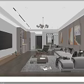 Modern Spacious Living And Dining Room With Minimalist Stylish Interior Design And Comfortable Home Furnishings