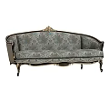 Classical Multi Seater Sofa With Ornate Carved Details And Floral Pattern Upholstery