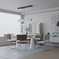 Modern table combination 3d model