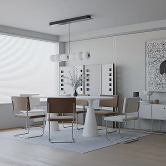 Modern table combination 3d model