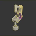 White Jointed Robotic Arm Character As 3D Model For Sci Fi Game And Movie Scenes