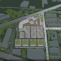 Modern Industrial Park With Planned Layout Green Spaces And Office Buildings