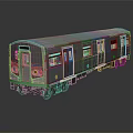 Gray Train Carriage With Windows Doors And Wheels On Reflective Surface