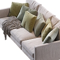 Casual Sofa Casual Sofa Double Sofa Living Room Sofa Multi-Person Sofa Pillow Pillow Home Furniture Blanket 3d model