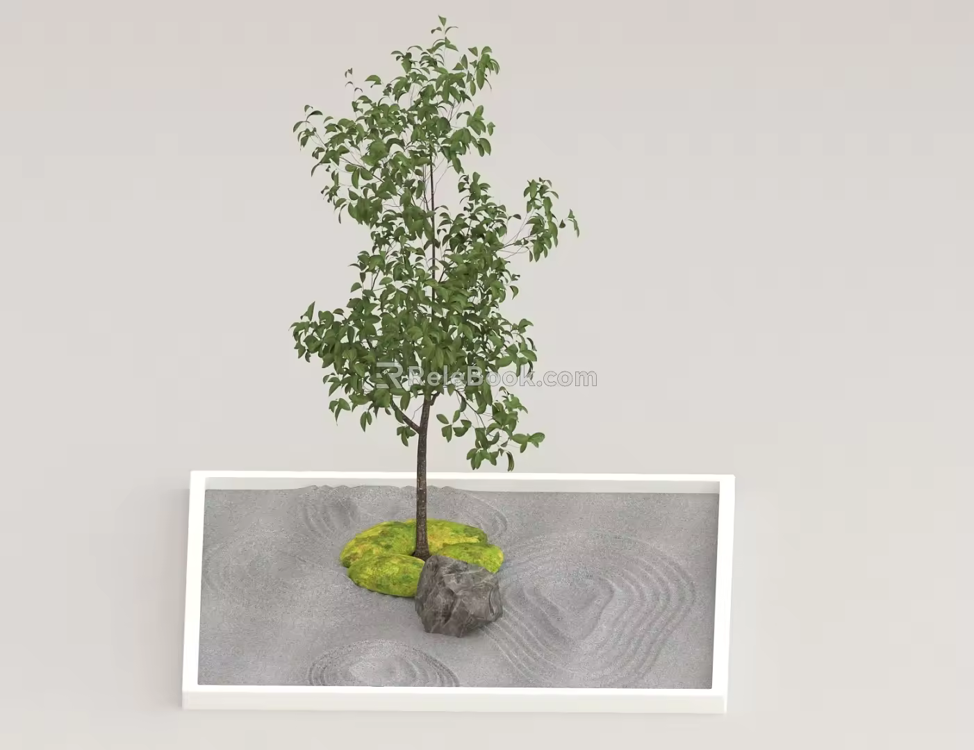 Chinese potted trees 3d model