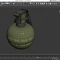 Grenade Smoke Bomb Flash Bomb High Explosive Bomb Tear Bomb Grenade Simple Model Grenade Low Model Low Face Number Grenade Game Grenade Video Level Realistic 3d model