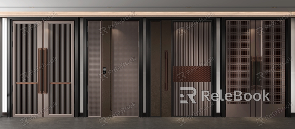 New Chinese Style Entrance Door model