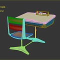 Writing Table Desk Children's Table Work Table Table Wooden Table Long Wooden Table Wooden Table Solid Wooden Table 3d model