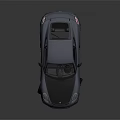 Blue Sports Car With Rear Spoiler Black Red Rims And Sporty Body Design