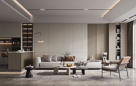 Modern Poliform living room 3d model