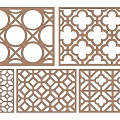 Decorative Wooden Room Dividers With Various Geometric Patterns And Floral Designs