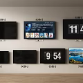 Various Size Smart TVs Including 55 60 65 70 75 Inch Display Screens