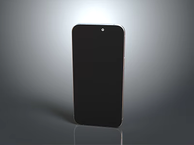 Sleek Modern Smartphone With Full Screen Display And Black Glossy Body Design 3d model