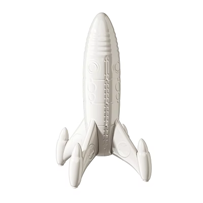 White Rocket Shaped Decorative Ornament Set Ideal For Home Living Room Decor 3d model White Rocket Shaped Decorative Ornament Set Ideal For Home Living Room Decor 3d model