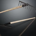 Modern rake refers to rake farming tools 3d model
