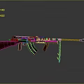 Browning machine gun Browning Gatling White Browning machine gun machine gun bullet military 3d model