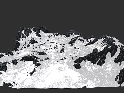 Detailed Micro Terrain 3D Model Featuring Mountainous Landforms And Surface Textures 3d model
