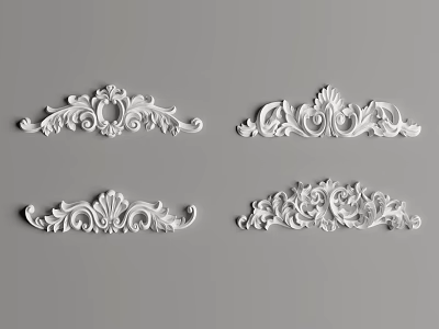 European-style Carved Modern Carved Triangle 3d model