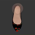 Transparent Boot Shaped Decorative Household Item With Colorful Floral Pattern Base