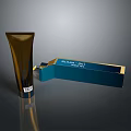Premium Brown Daily Use Cream Tube With Shiny Blue Packaging Box Design For Life