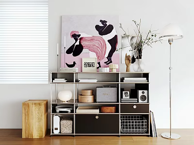 Modern Middle Ancient Storage Cabinet Decorative Cabinet Sideboard Decorative Ornaments Bauhaus 3d model