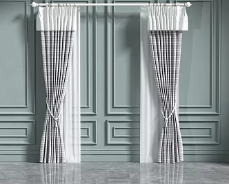 Curtain combination 3d model