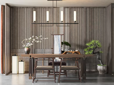 New Chinese Tea Room 3d model