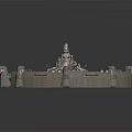Detailed Sci-Fi Circular Metallic Platform With Central Machinery And Surrounding Modules