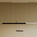Poliform Modern Chandelier Design With Sleek Black And White Finish 3d model