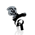 Cartoon Character Shaped Toy Building Block With Black And Gray Design