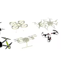 Various Drone Models Featuring Different Designs and Multirotor Configurations