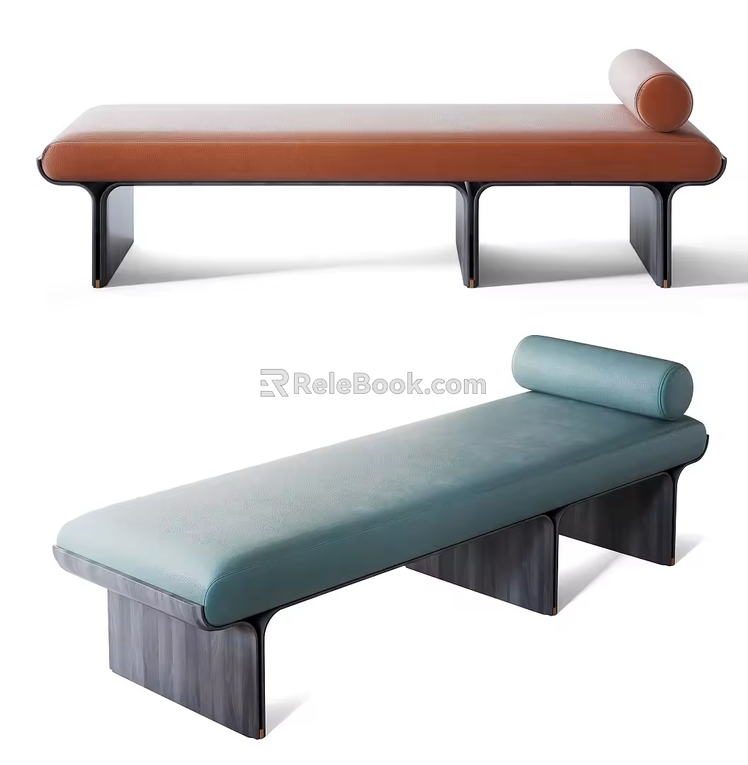 Modern sofa stool 3d model