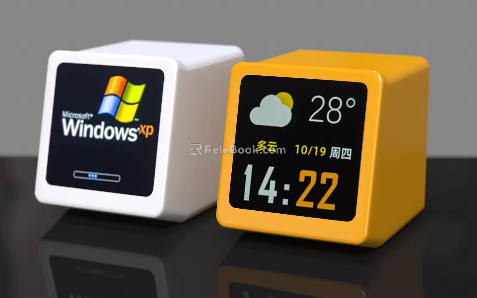 Smart Watch Smart WIFI Animation Weather Watch Temperature and Humidity Computer Desktop Birthday Gift Color Screen Ornaments Desktop Watch 3d model