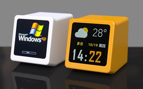 Smart Watch Smart WIFI Animation Weather Watch Temperature and Humidity Computer Desktop Birthday Gift Color Screen Ornaments Desktop Watch 3d model