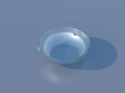 Transparent Glass Bowl For Daily Household Use With Smooth Surface And Round Design 3d model