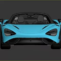 Sleek Blue Convertible Sports Car with Modern Design Black Top and Black Wheels