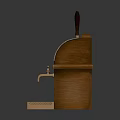 Commercial Beer Dispenser With Wooden Frame And Multiple Metal Faucets For Bars