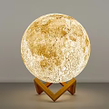 modern table lamp moon lamp 3d model