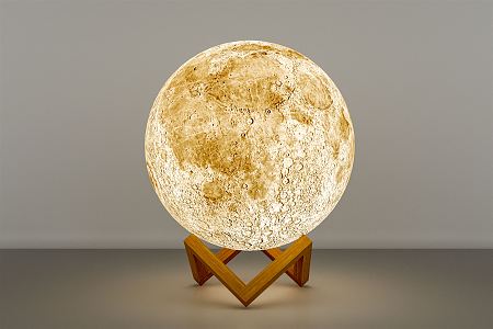 modern table lamp moon lamp 3d model