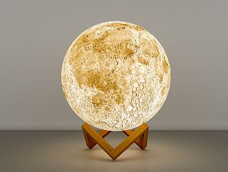 modern table lamp moon lamp 3d model