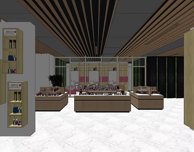 Modern Cosmetics Store Shopping Mall 3d model